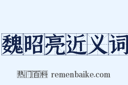 魏昭亮近义词是什么意思的图片